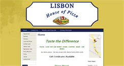 Desktop Screenshot of lisbonhouseofpizza.com