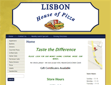 Tablet Screenshot of lisbonhouseofpizza.com